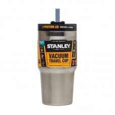 Термочашка з соломинкою Stanley Quencher 0.6л Сталева (6939236335546)