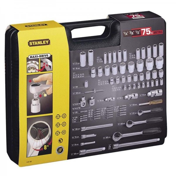 Набір головок торцевих Stanley (1-87-193)