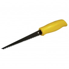 Ножівка вузька 152мм 6TPI зі "свердлом" для гіпсокартону, ручка пряма м'яка Stanley 0-15-556