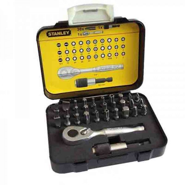 Набір біт "EXPERT LINE" з тріскачкою 32шт Stanley 1-13-904