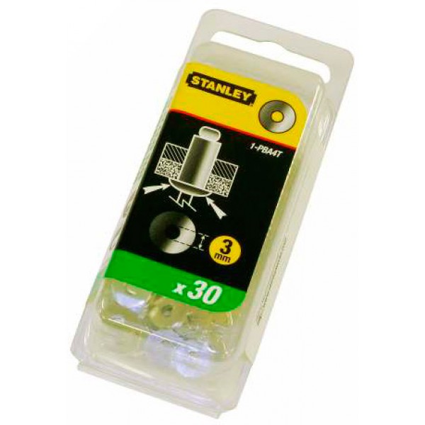 Заклепувальні шайби Ф 3 мм алюмінієві 30 шт Stanley 1-PBA4T