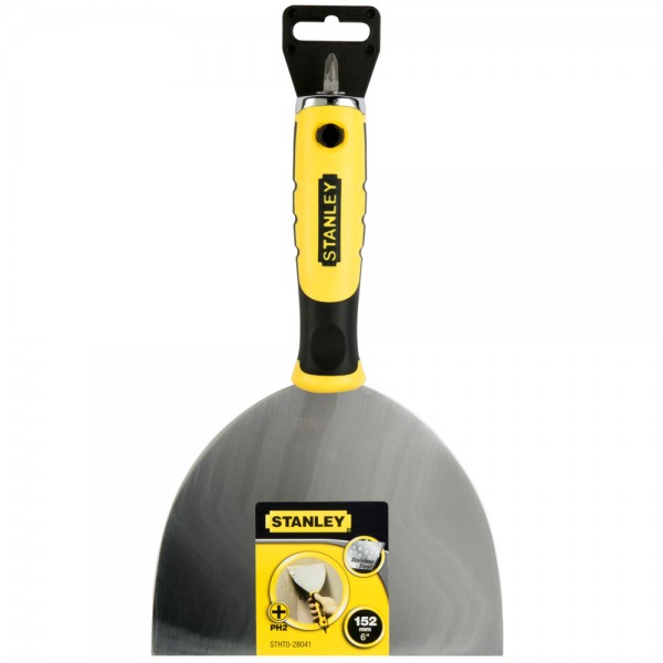  Шпатель 150мм Joint Knife з нержавіючої сталі з битою Ph2 у рукоятці Stanley STHT0-28041