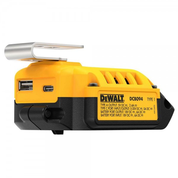 USB адаптер DeWALT DCB094K 18 В и FLEXVOLT