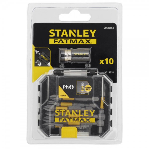 Набір біт Stanley FatMax Phillips Ph1 Ph2 Ph3 L=50 мм 10 шт (STA88564)