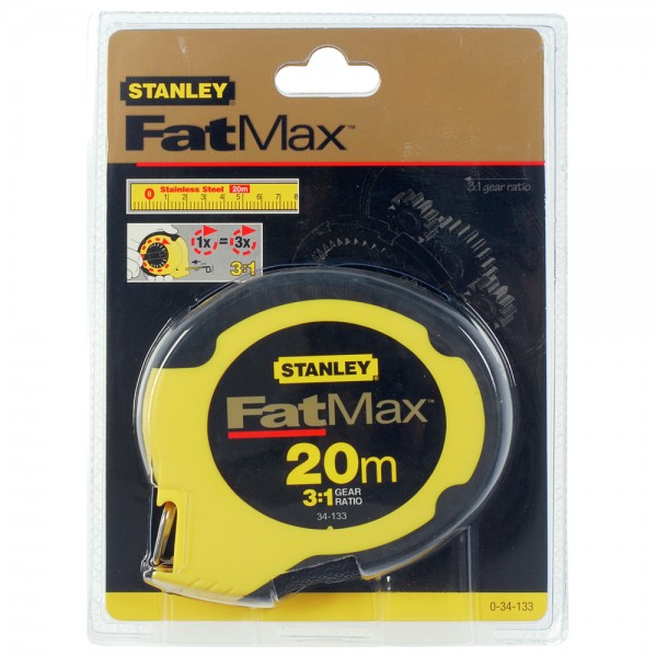 Рулетка 20м х 9,5мм сталева стрічка FatMax (блістер) (уп.6) Stanley 0-34-133