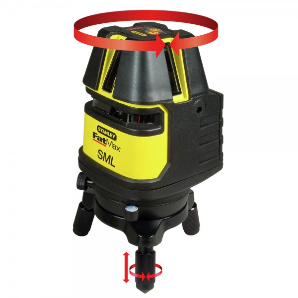 Рівень лазерний будівельник площин з лазерним схилом (4 вертикальних та 1 горизонтальний промені) Stanley 1-77-322