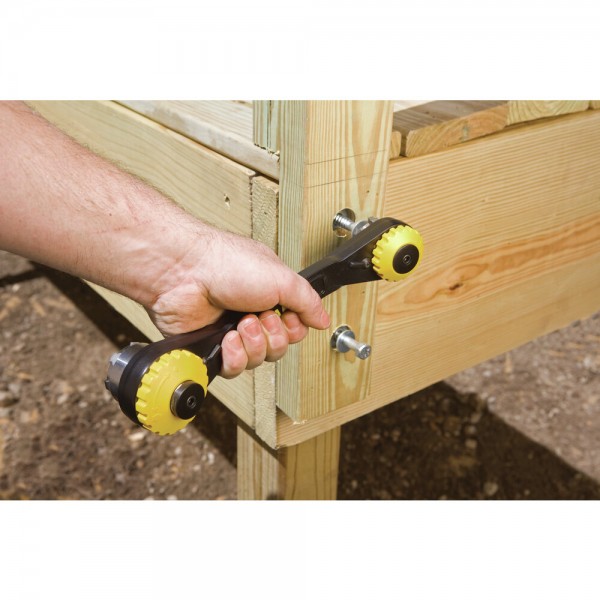 Ключ універсальний STANLEY "DYNAGRIP" з тріскачкою, регульований розмір ключа: 10-24мм, 7/16"-1". Stanley STHT0-72123