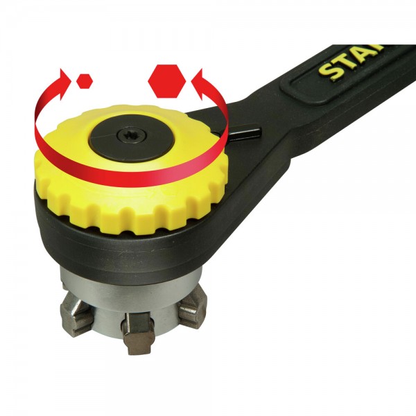 Ключ універсальний STANLEY "DYNAGRIP" з тріскачкою, регульований розмір ключа: 10-24мм, 7/16"-1". Stanley STHT0-72123