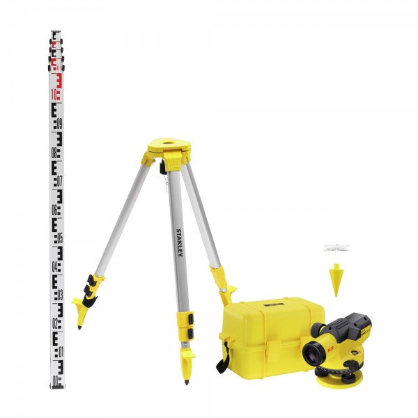 Рівень-нівелір оптичний Stanley  FatMax XL AL32" (шкала в градусах) у комплекті з триножною та 5-метровою (1-77-244)