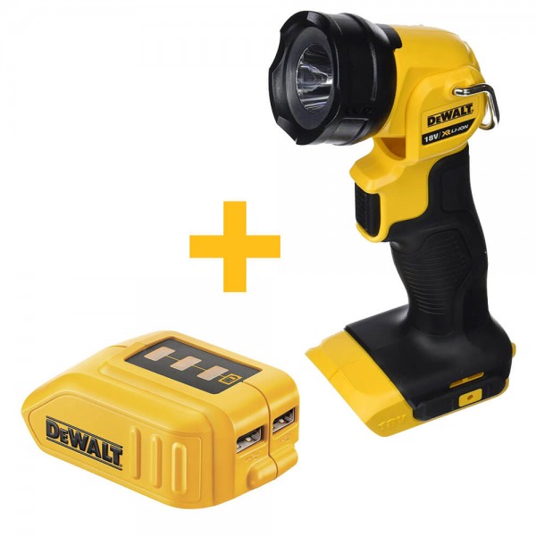 Фонарь светодиодный аккумуляторный DeWALT DCL040+DCB090 18 В XR Li-Ion 110 лм