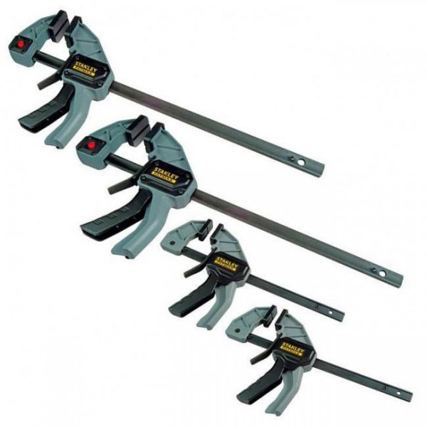 Струбцина-заскочка плотницька 4 шт набір FatMax (2хFMHT0-83235 + 2хFMHT0-83232) Stanley FMHT0-83243