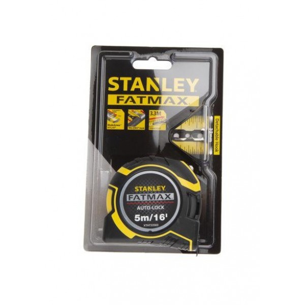 Рулетка 5 м (16`) х 32 мм "FATMAX AUTOLOCK" знімний гачок Stanley XTHT0-33503