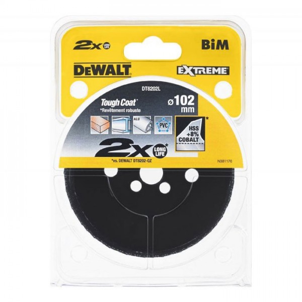 Цифенбор-коронка биметаллическая EXTREME LongLife DeWALT DT8202L