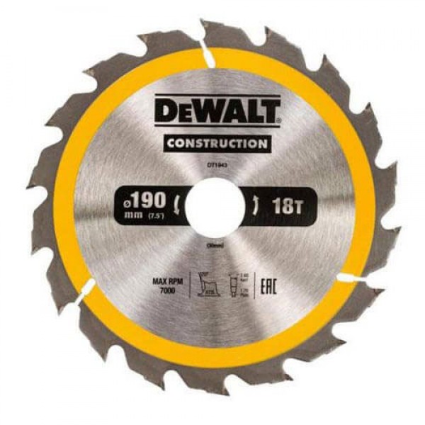 Диск пильний СONSTRUCTION DeWALT DT1943
