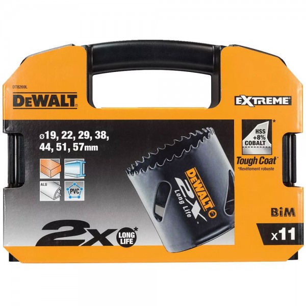 Набор цифенборов-коронок биметаллических EXTREME ToughCoat DeWALT DT8269L