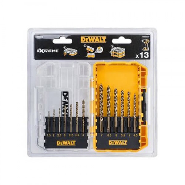 Набір свердел по металу EXTREME 2 19 шт., D = 1.5-7 мм в кейсі TOUGH CASE системи TSTAK DeWALT DT70710