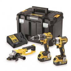 Набор из трех инструментов с бесщеточным двигателем DeWALT DCK383P2T
