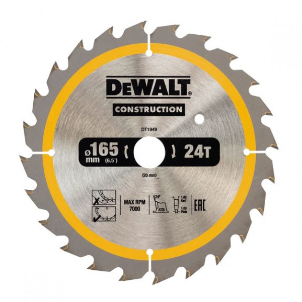Диск пильний CONSTRUCTION DeWALT DT1949