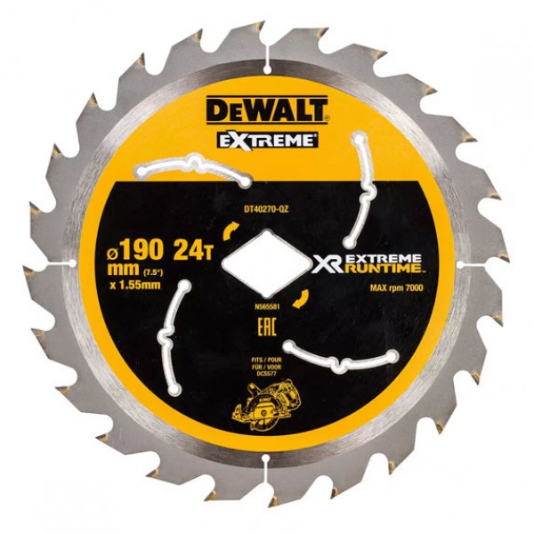 Диск пильний XR FLEXVOLT EXTREME c ромбовидної посадкою DeWALT DT40270