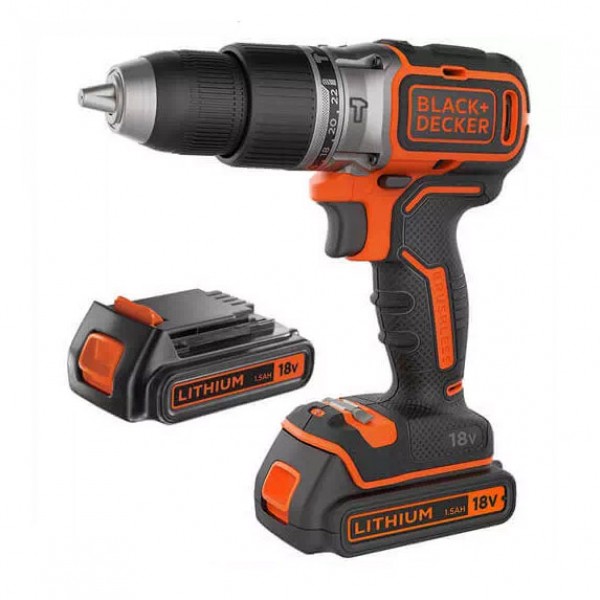 Дрель акумуляторна бесщеточний ударна BLACK + DECKER BL188KB