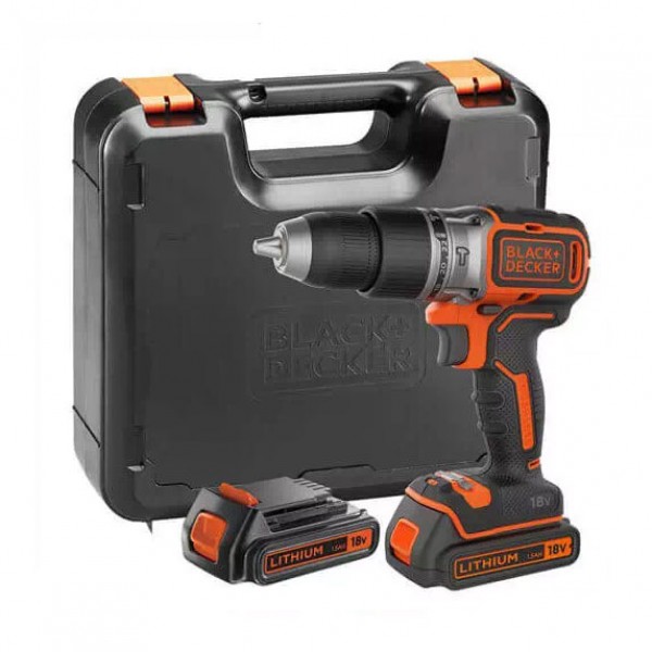 Дрель акумуляторна бесщеточний ударна BLACK + DECKER BL188KB