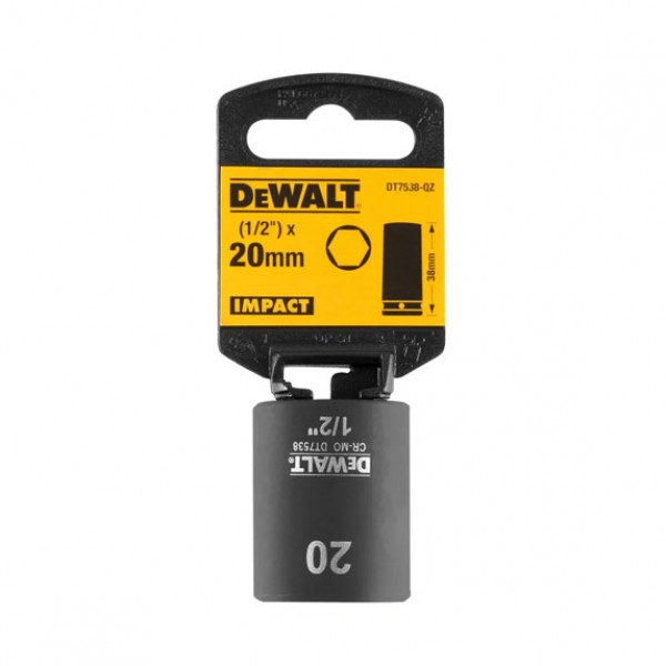 Головка торцева ударна коротка IMPACT DeWALT DT7538