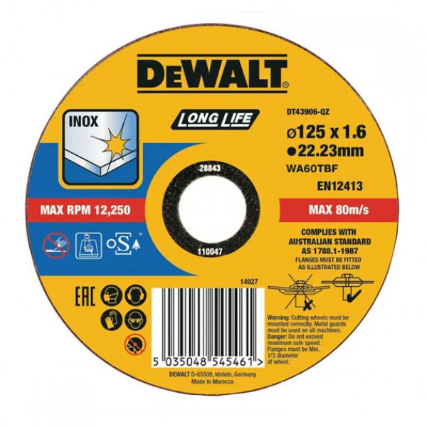Круг відрізний DeWALT DT43906