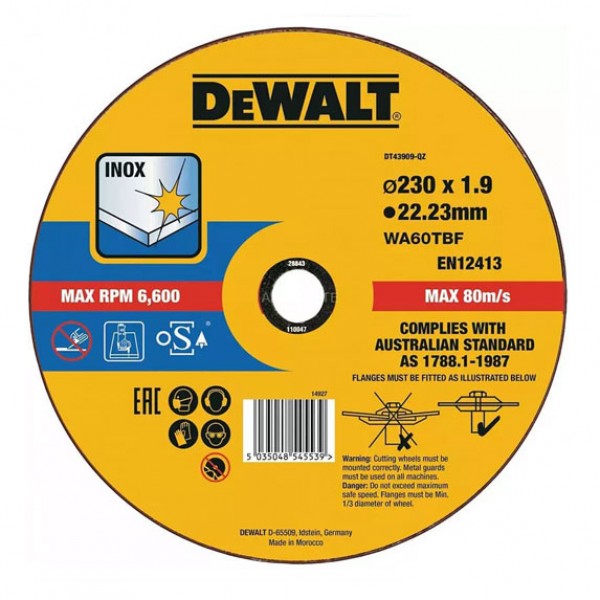 Круг відрізний DeWALT DT43909