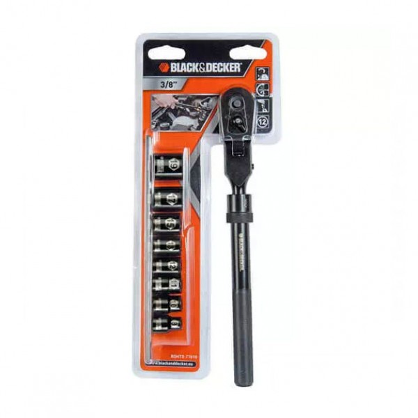 Набір головок торцевих 3/8 BLACK + DECKER BDHT0-71619