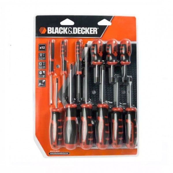 Набір викруток 12 шт BLACK + DECKER BDHT0-66451