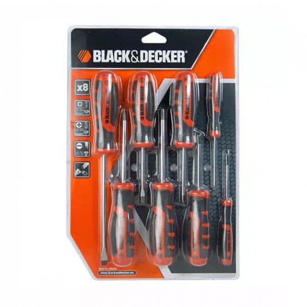 Набір викруток 8 шт BLACK + DECKER BDHT0-66450