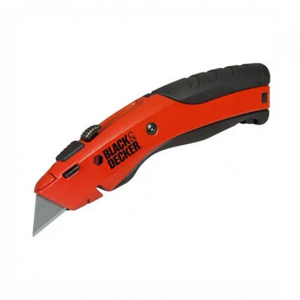 Нож выдвижной с фиксированным быстросменным трапецевидным лезвием BLACK+DECKER BDHT0-10197