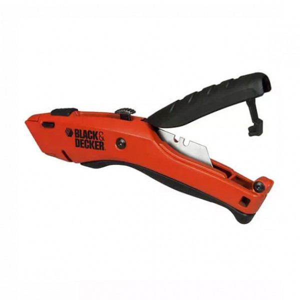 Нож выдвижной с фиксированным быстросменным трапецевидным лезвием BLACK+DECKER BDHT0-10197