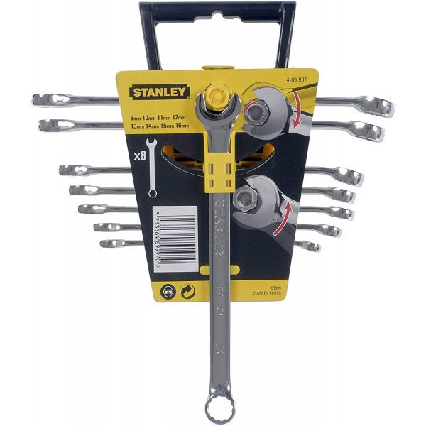 Набір ключів ріжкових комбінованих Stanley Accelerator (4-89-997)