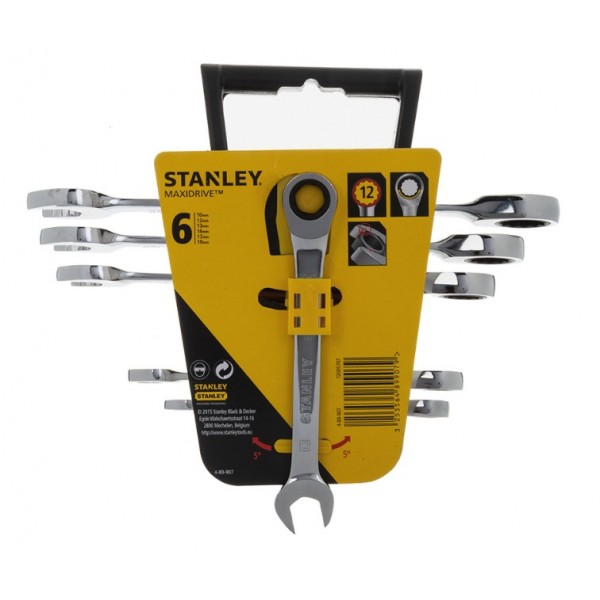 Набір ключів ріжкових комбінованих Stanley MaxiDrive (4-89-907)