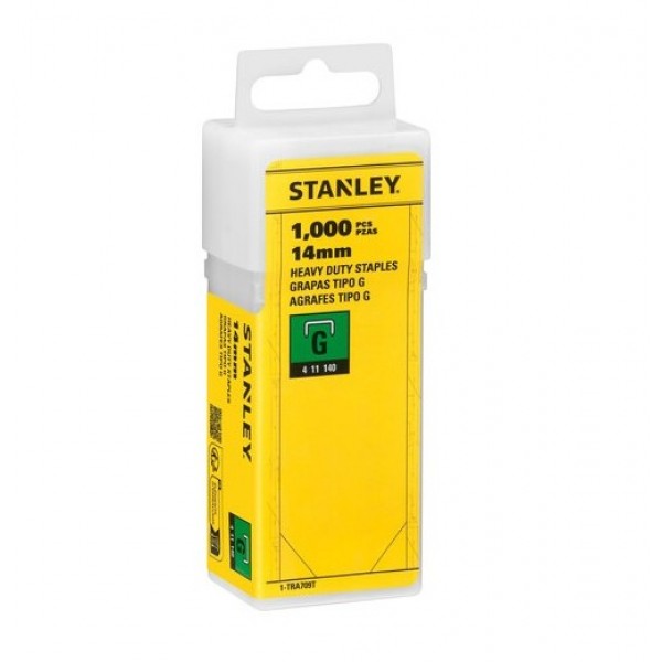 Скобы Stanley тип G, 14мм для степлера Heavy Duty (1-TRA709T)