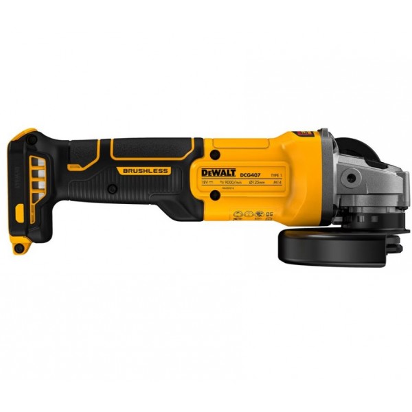 Шлифмашина угловая - болгарка аккумуляторная бесщёточная DeWALT DCG407N