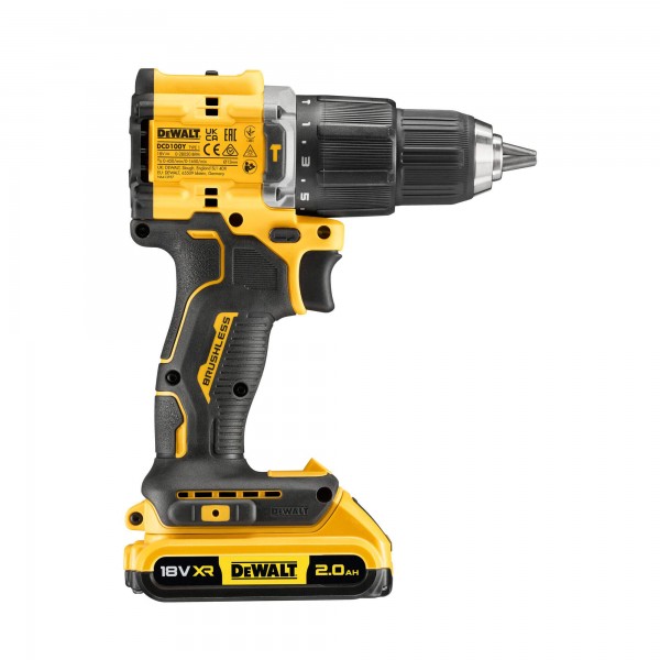 Дриль-шурупокрут безщітковий ударний DeWALT DCD100YD2T