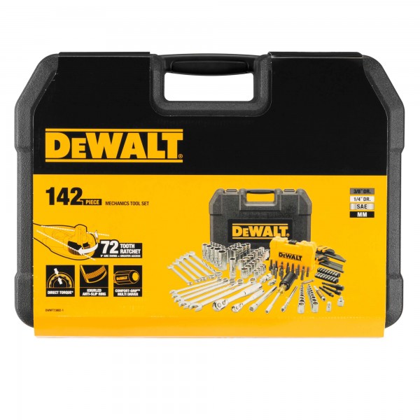 Універсальний набір DeWALT, 1/4, 3/8, 142 предмети (DWMT73802-1)