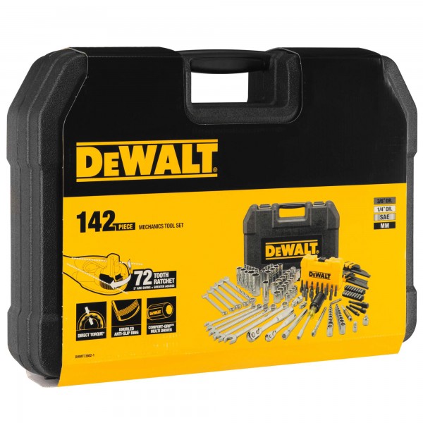 Універсальний набір DeWALT, 1/4, 3/8, 142 предмети (DWMT73802-1)