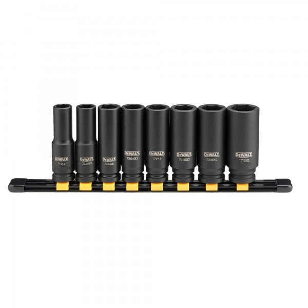 Набір ударних голівок DeWALT, 1/2, 8 предметів (DWMT86090-0)