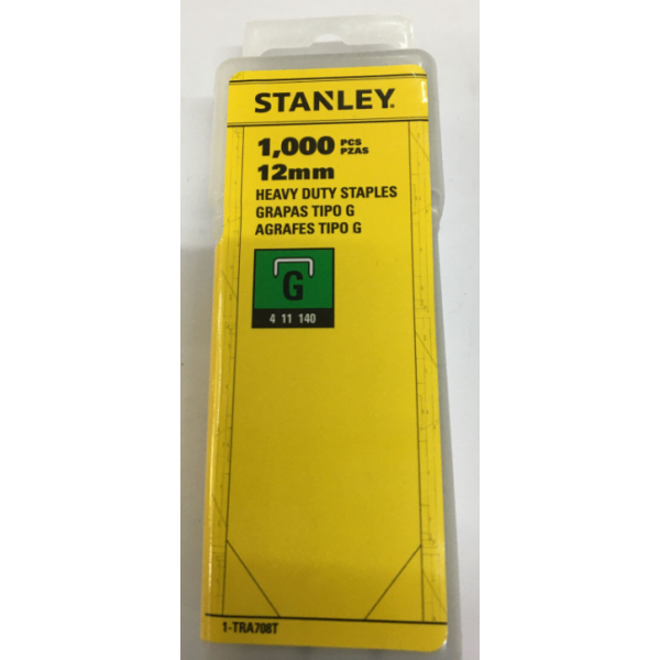 Скоби Stanley тип G 12мм, для степлера Heavy Duty (1-TRA708T)