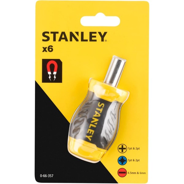 Викрутка-набір Stanley Multibit Stubby (0-66-357)