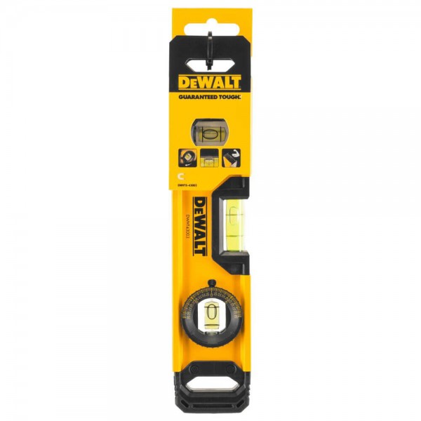 Рівень DeWALT TORPEDO алюмінієвий, 250мм, 3 капсули (DWHT0-43003)