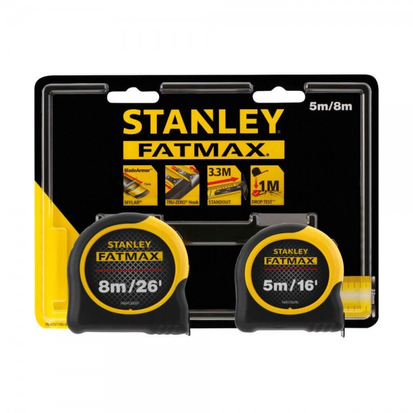 Набір рулеток Stanley FatMax 5м/16"х25мм + 8/26"х25 (FMHT81745-0)