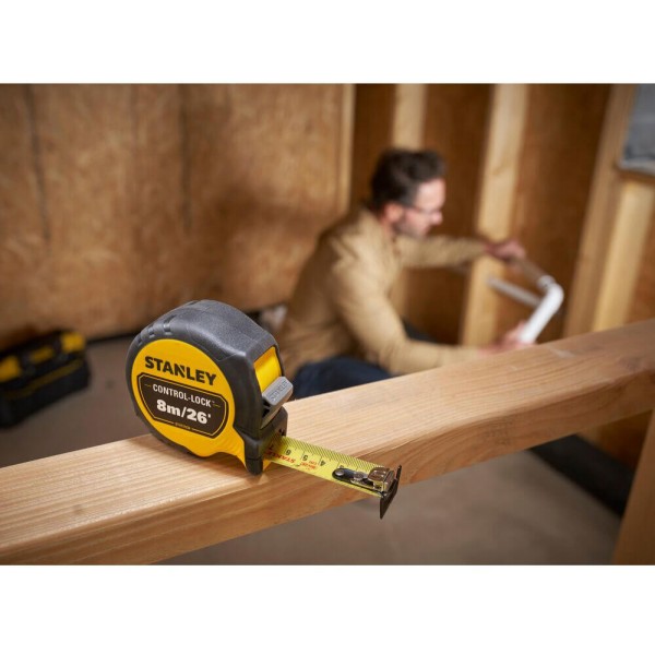 Рулетка вимірювальна комбінована Stanley CONTROL-LOCK 8м/26"х25мм (STHT37236-5)