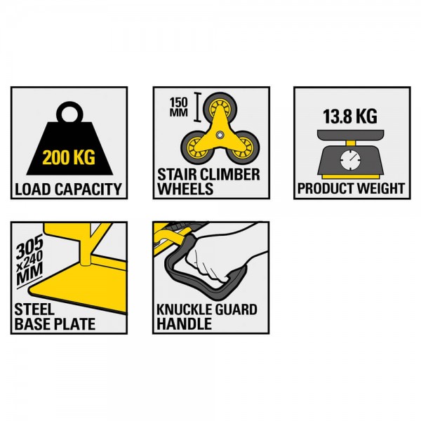 Візок вантажний Stanley 200кг, платформа 30.5х24см (SXWT-HT523)