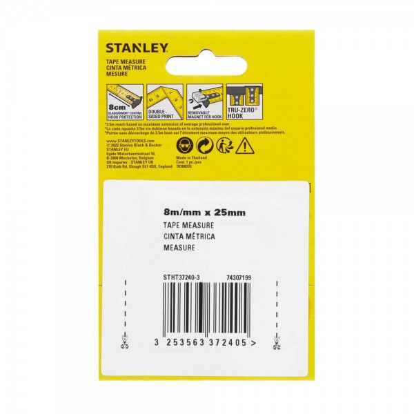 Рулетка вимірювальна комбінована Stanley CONTROL-LOCK 8мх25мм (STHT37240-3)