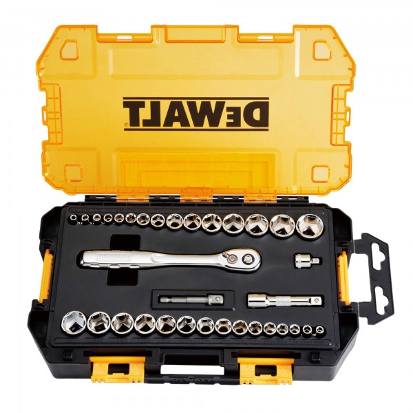 Набір головок DeWALT, 1/4, 3/8, 34 предмети (DWMT45034-0)