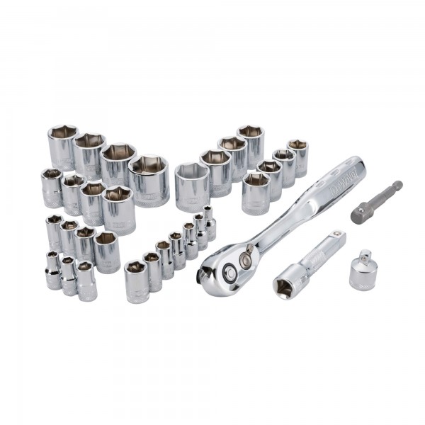 Набір головок DeWALT, 1/4, 3/8, 34 предмети (DWMT45034-0)